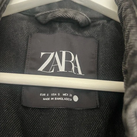 Zara Charcoal Denim Belted Coat - Picture 5 of 5